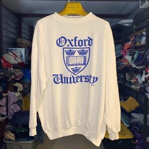 Vintage 80s Oxford University Crewneck Pullover Sweatshirt Size XLarge